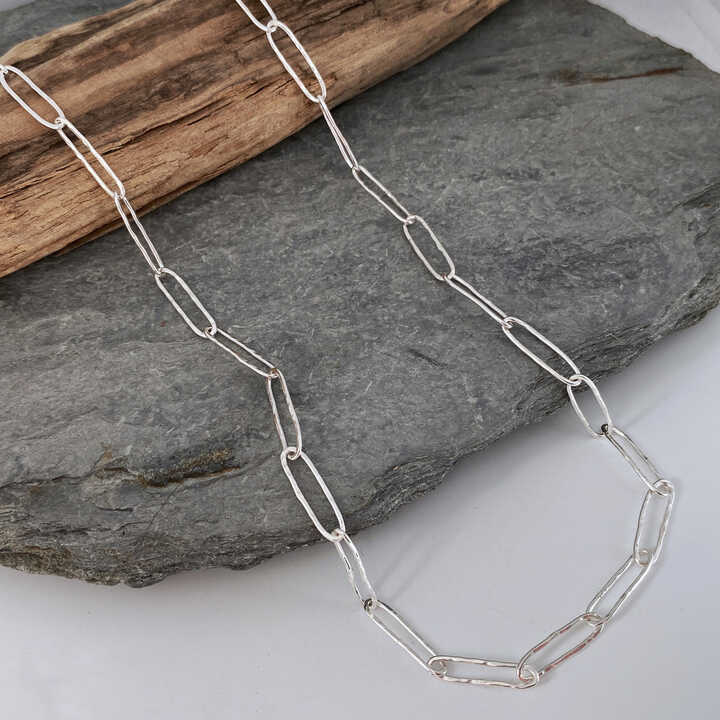 Martha's Vineyard Charm Necklace, Gold Paperclip Chain, Brook + York C –  Stefanie Wolf Designs