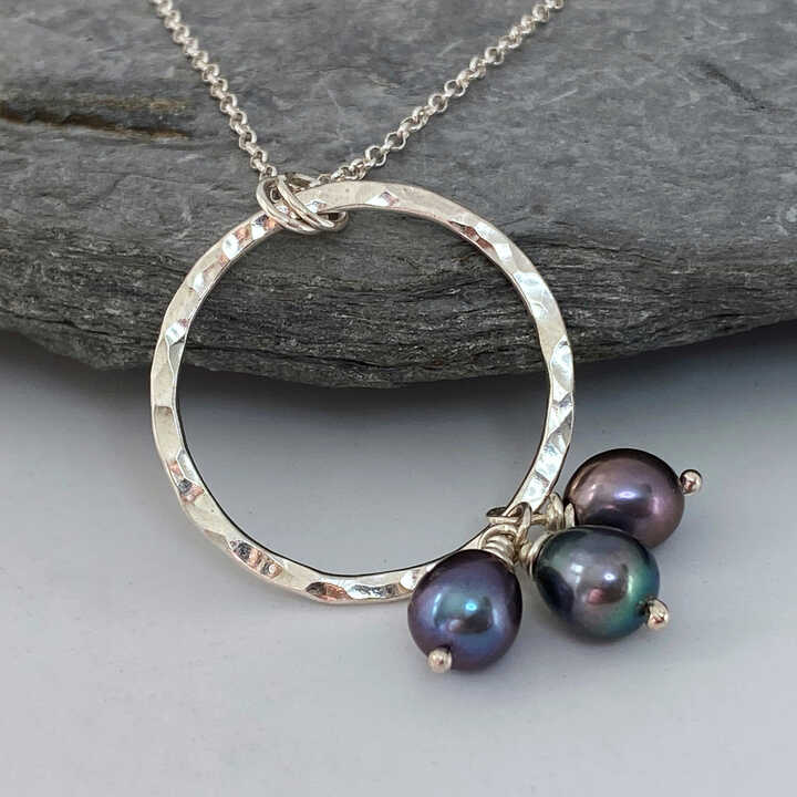 Purple pearl clearance necklace