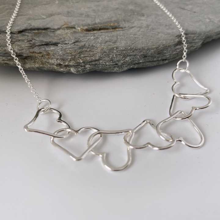 Linked Hearts Necklace - Two Hearts Jewelry - Park Road Jewellery