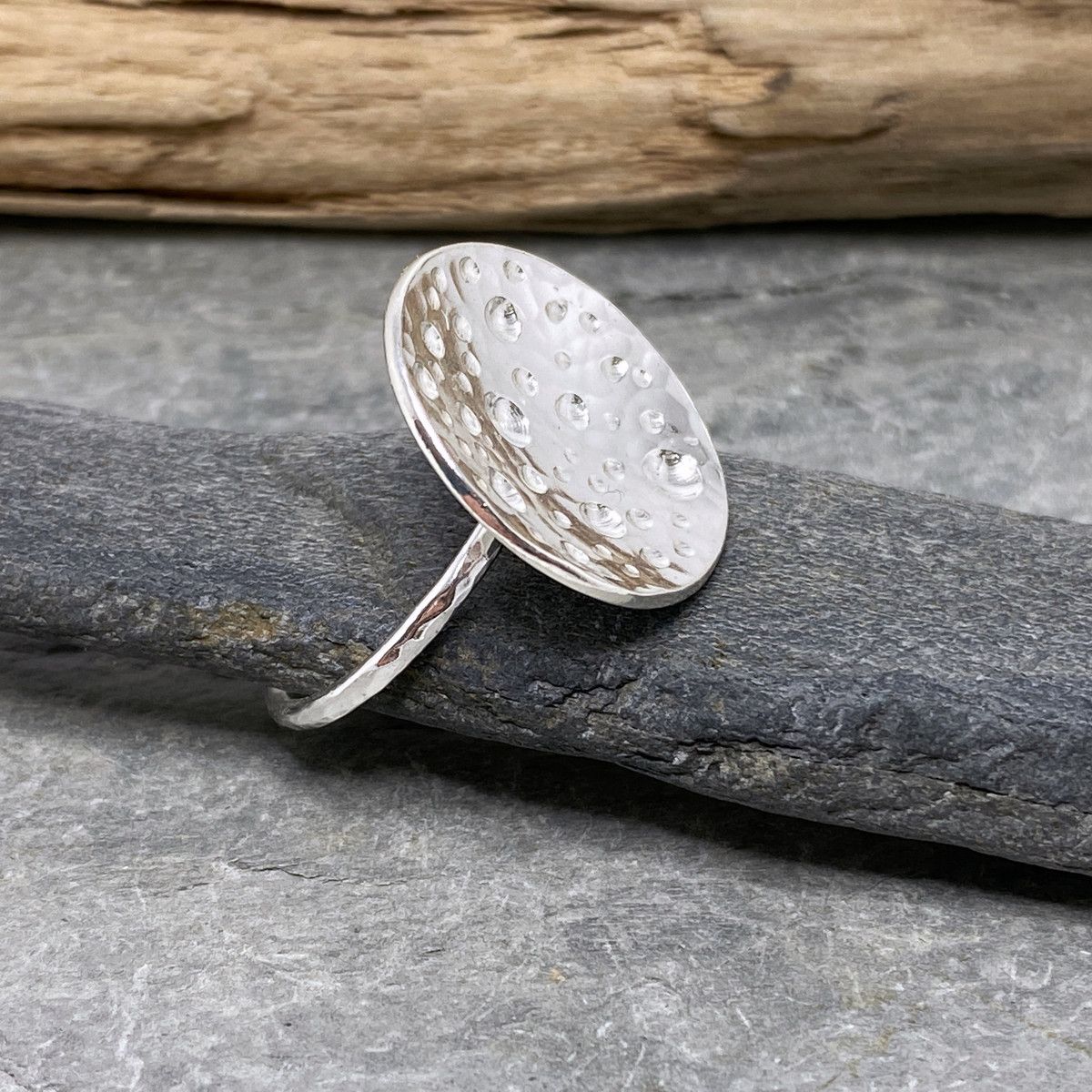 Round topped silver ring Round topped silver ring