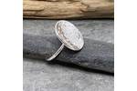 Round topped silver ring