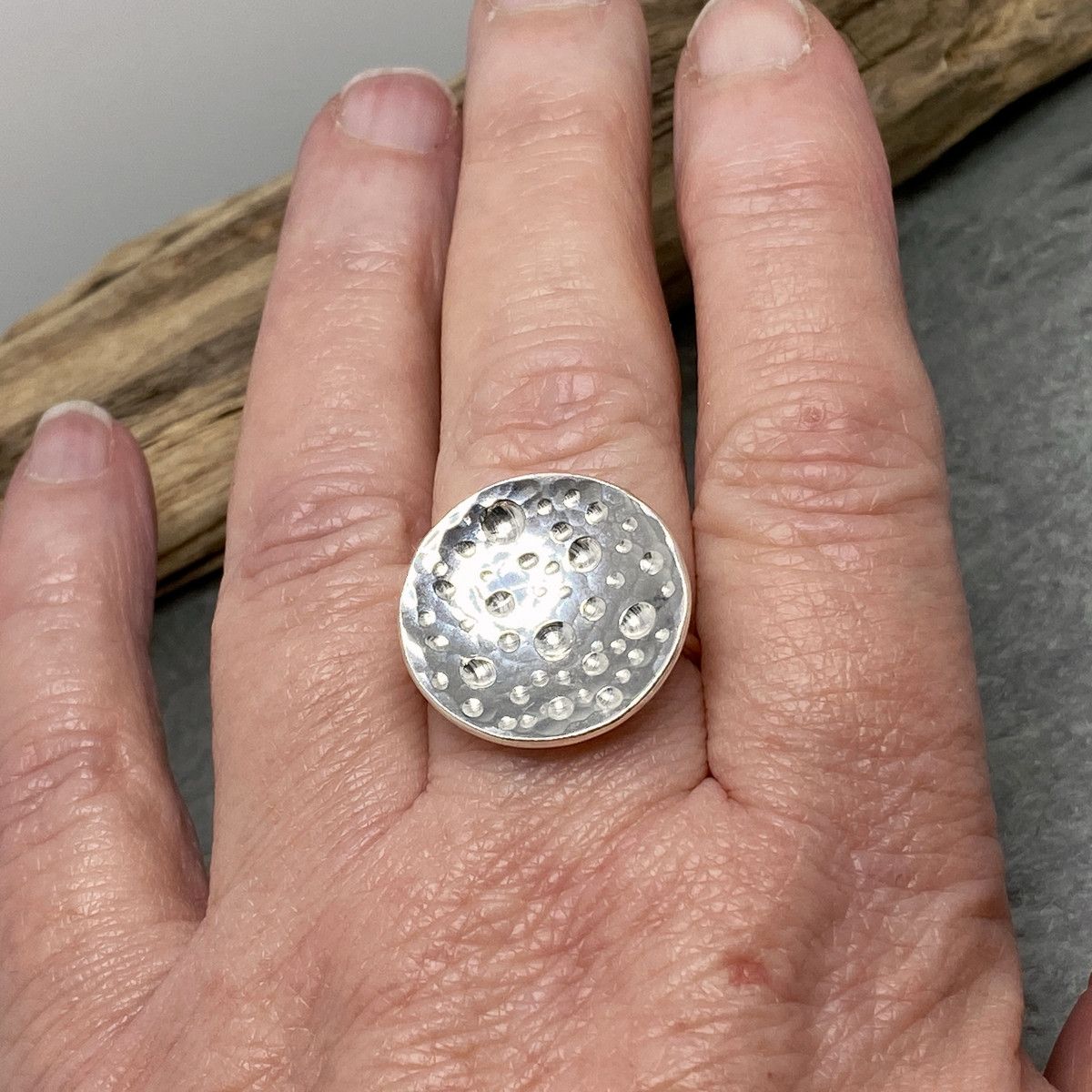 Round topped silver ring 3 Round topped silver ring 3