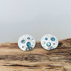 This is a picture of a pair of blue topaz earrings This is a picture of a pair of blue topaz earrings