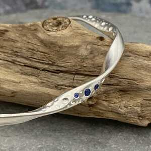 This is a picture of organic circle silver earrings