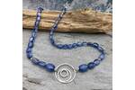 Kyanite silver circles necklace 2