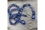 Kyanite silver circles necklace 3