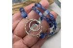 Kyanite silver circles necklace 4
