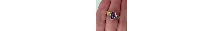 Purple and yellow sapphire ring 4