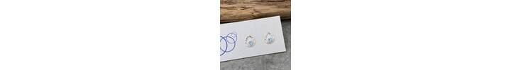 Tiny raindrop stud earrings 5