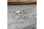 Tiny raindrop stud earrings 2