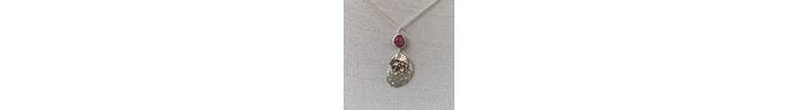 Ruby and silver necklace 3