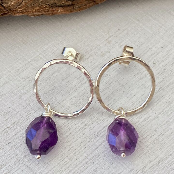 Amethyst earrings 2