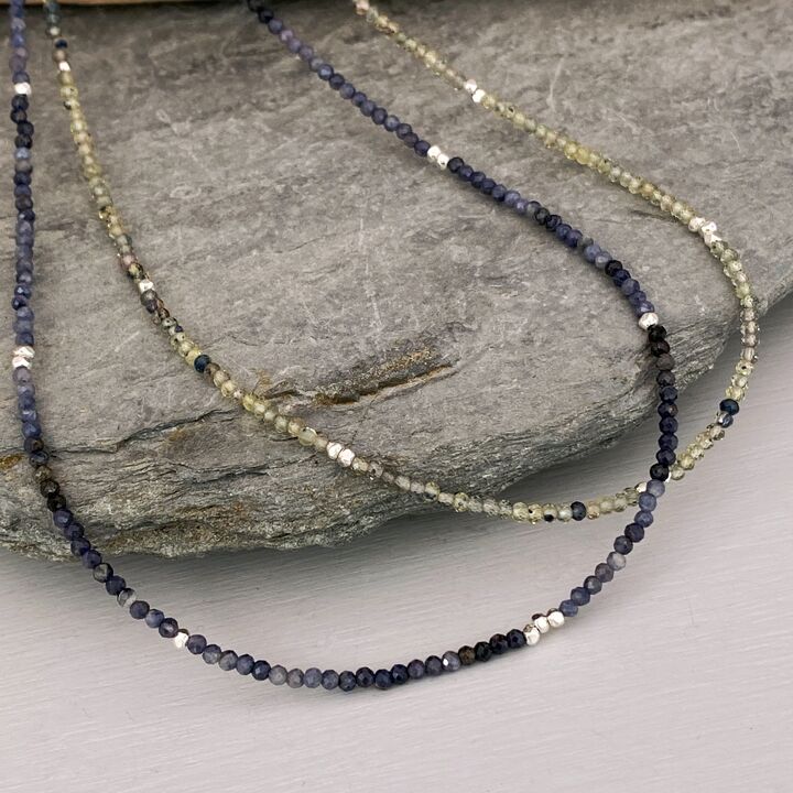 Delicate blue sapphire necklace 3