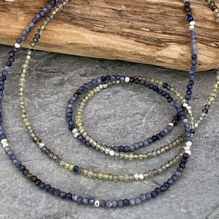 Delicate blue sapphire necklace 2