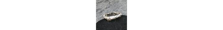 One of a kind organic silver ring 8