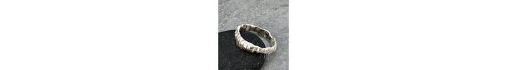 One of a kind organic silver ring 7