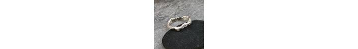 Organic molten silver ring band