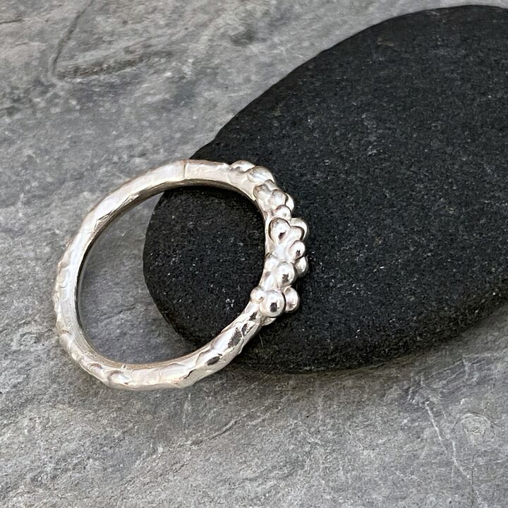 Silver bubbles ring 6