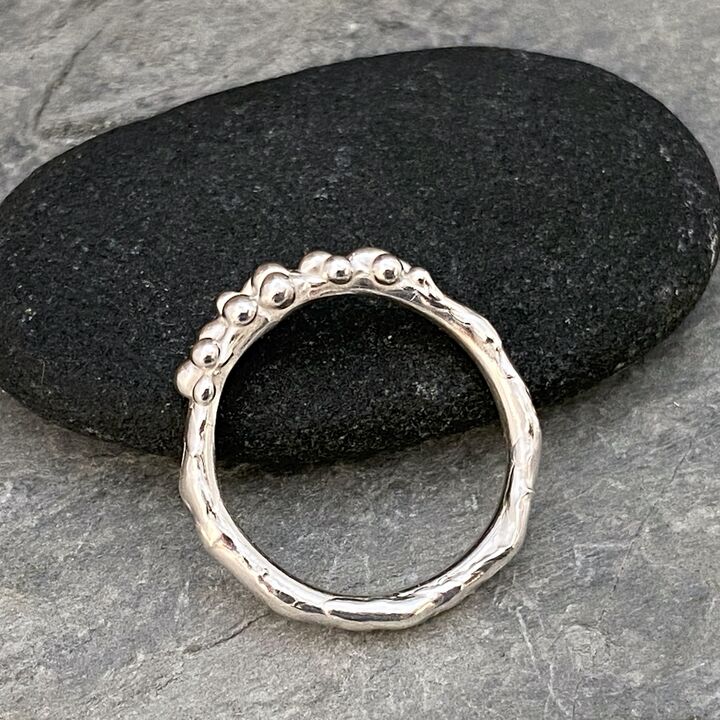 Silver bubbles ring 5