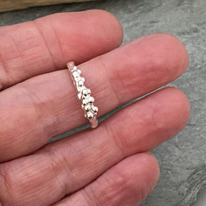 Silver bubbles ring 2