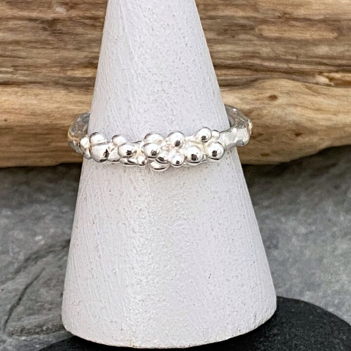 Silver bubbles ring 4