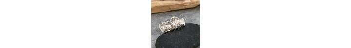 Chunky organic textured ring band 3