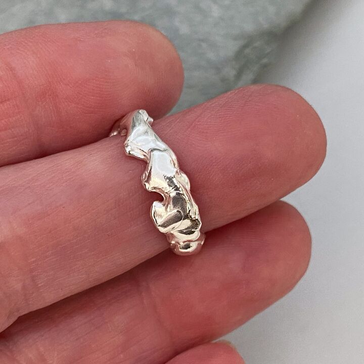 Silver waves ring 2