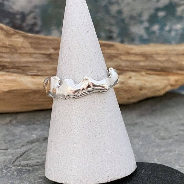 Silver waves ring 4