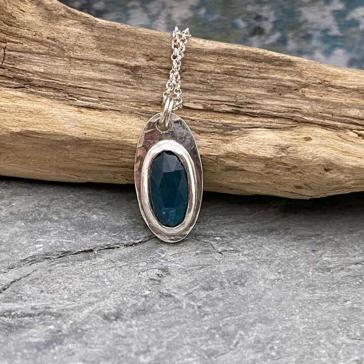 Teal Kyanite pendant 4