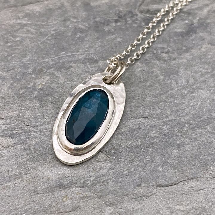 Teal Kyanite pendant 2