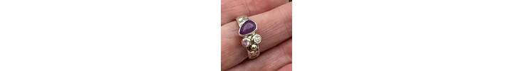 Purple and pink sapphire ring 3