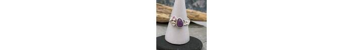 Purple and pink sapphire ring 6