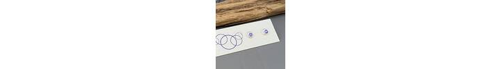 Small Tanzanite and silver circle earrings 4