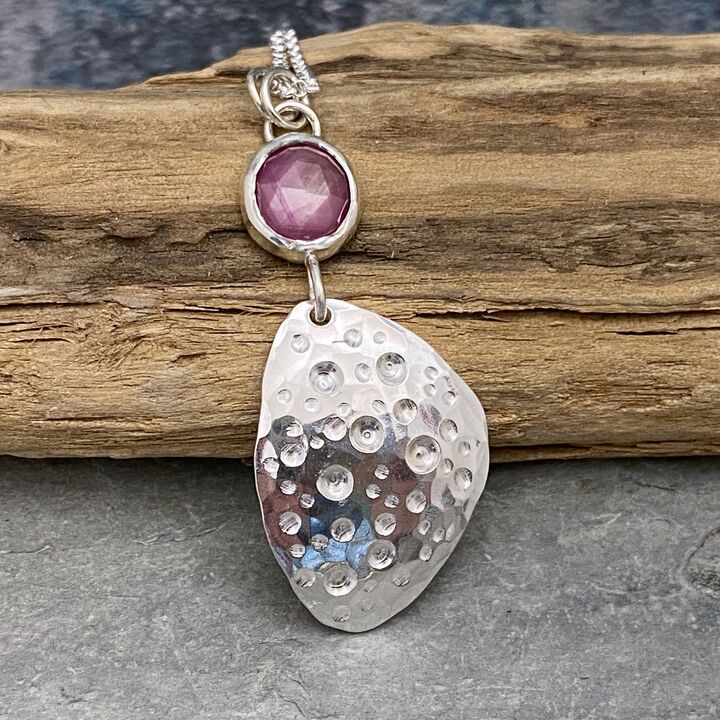 Rosecut Ruby bubbles pendant 2