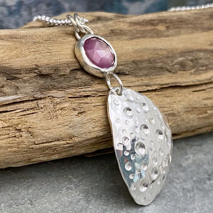 Rosecut Ruby bubbles pendant 3