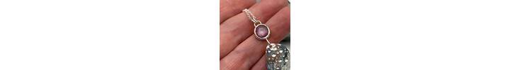 Rosecut Ruby bubbles pendant 5