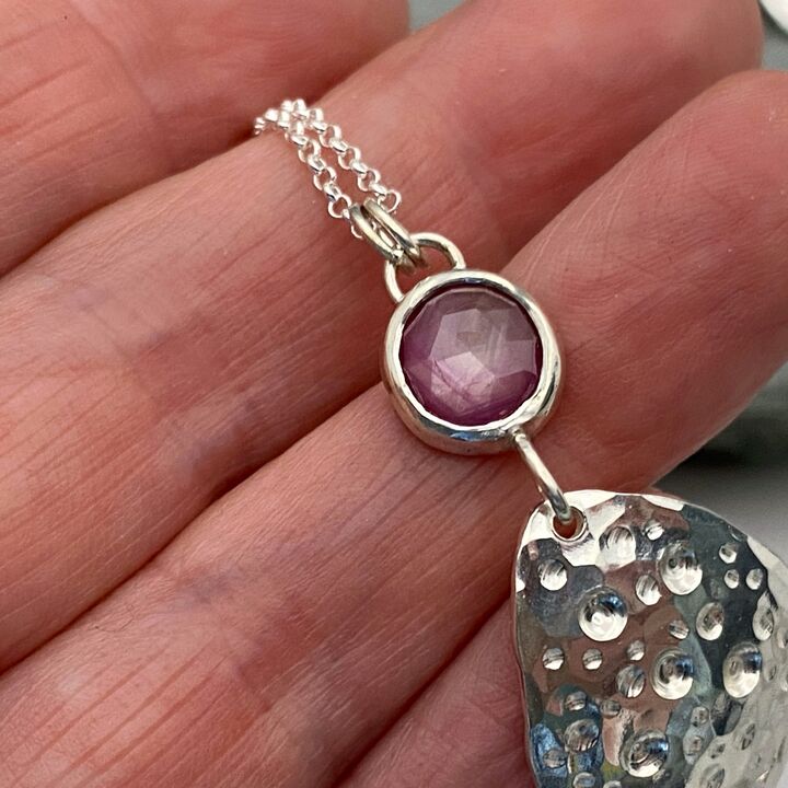 Rosecut Ruby bubbles pendant 5