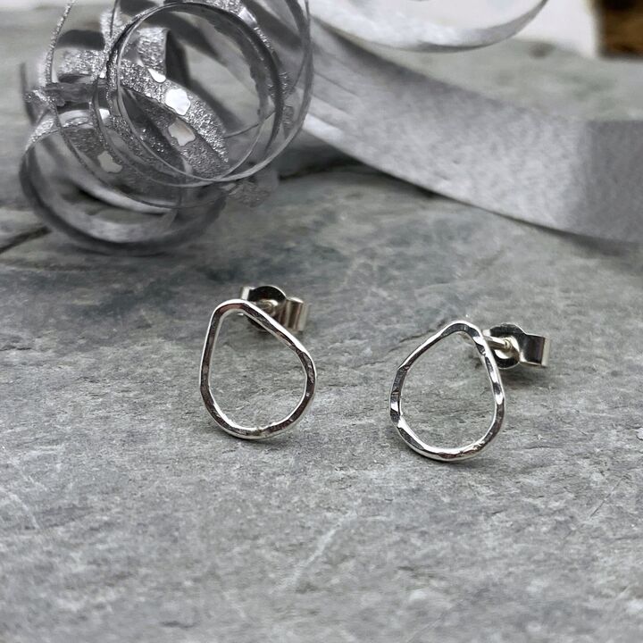 Small silver stud earrings 6