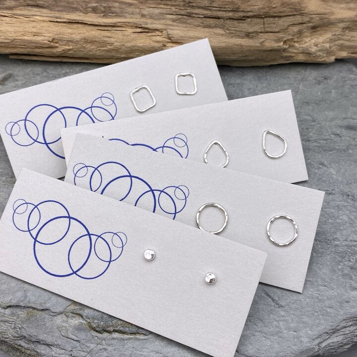 Small silver stud earrings