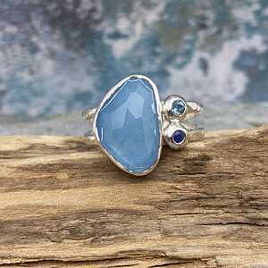 This is a picture of an Aquamarine ring This is a picture of an Aquamarine ring