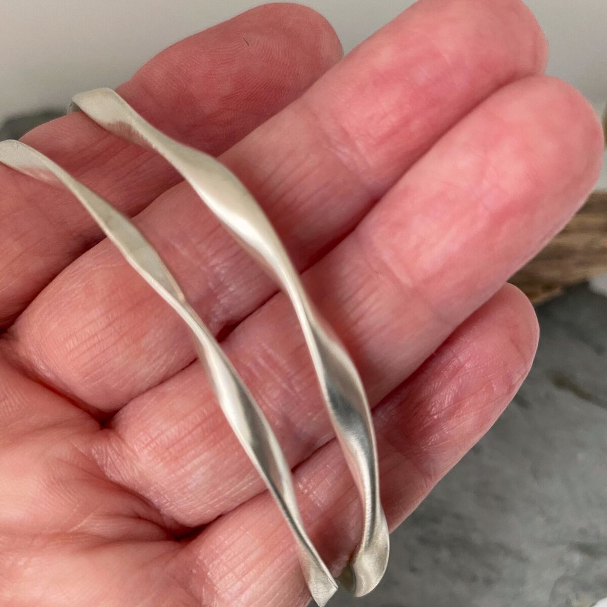 Twisted silver bangle 2 Twisted silver bangle 2