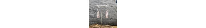 Pink stick pearl earrings  3