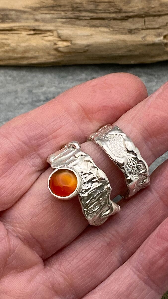 Orange garnet ring 5
