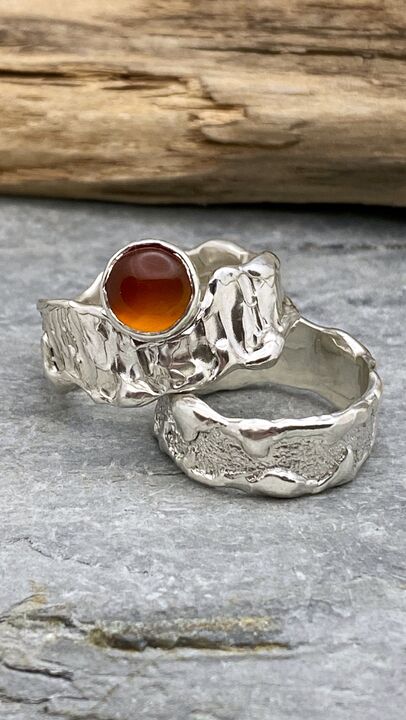 Orange garnet ring 4