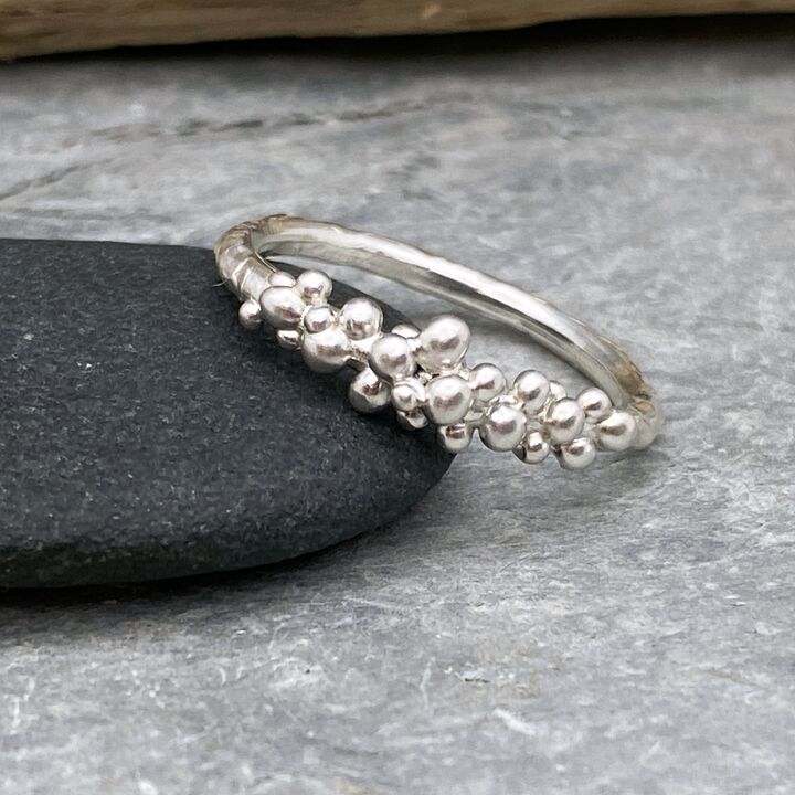 Granulated silver ring 2