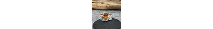 Orange garnet ring