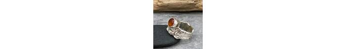 Orange garnet ring 2