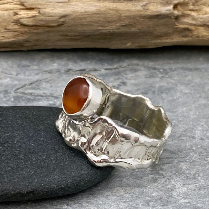 Orange garnet ring 2