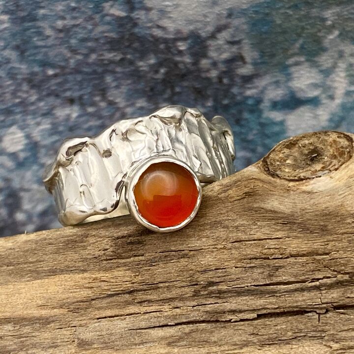 Orange garnet ring 3