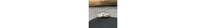 Pink sapphire silver ring 3